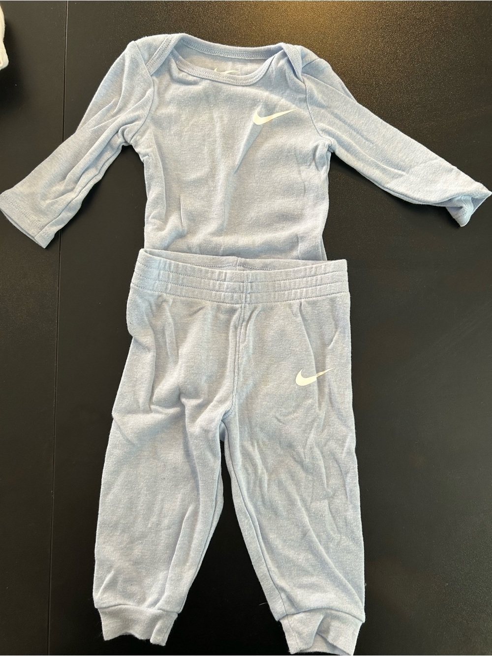 Nike Baby Light Blue Jogger Set with Swoosh